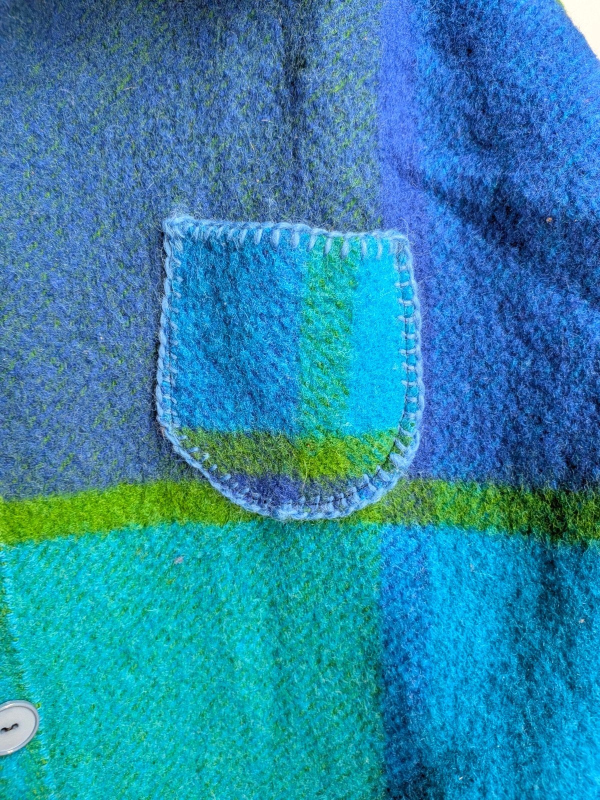 Vintage Eskimo of Switzerland wollen jas M/L, Eskimo, Blauw, Ophalen of Verzenden, Eskimo