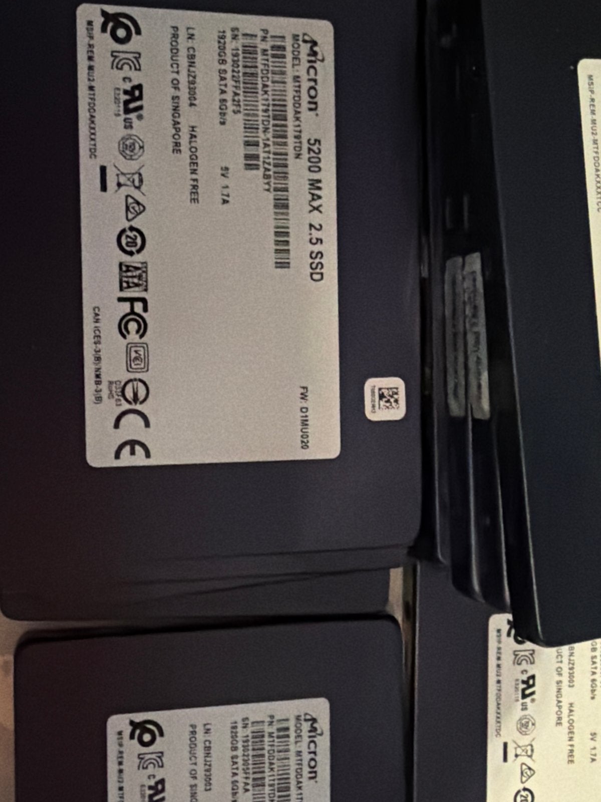 Micron 5200 MAX 2.5 SSD - 1920GB SATA (95-100% gezondheid), Computers en Software, Intern, Server, Ophalen of Verzenden, Zo goed als nieuw