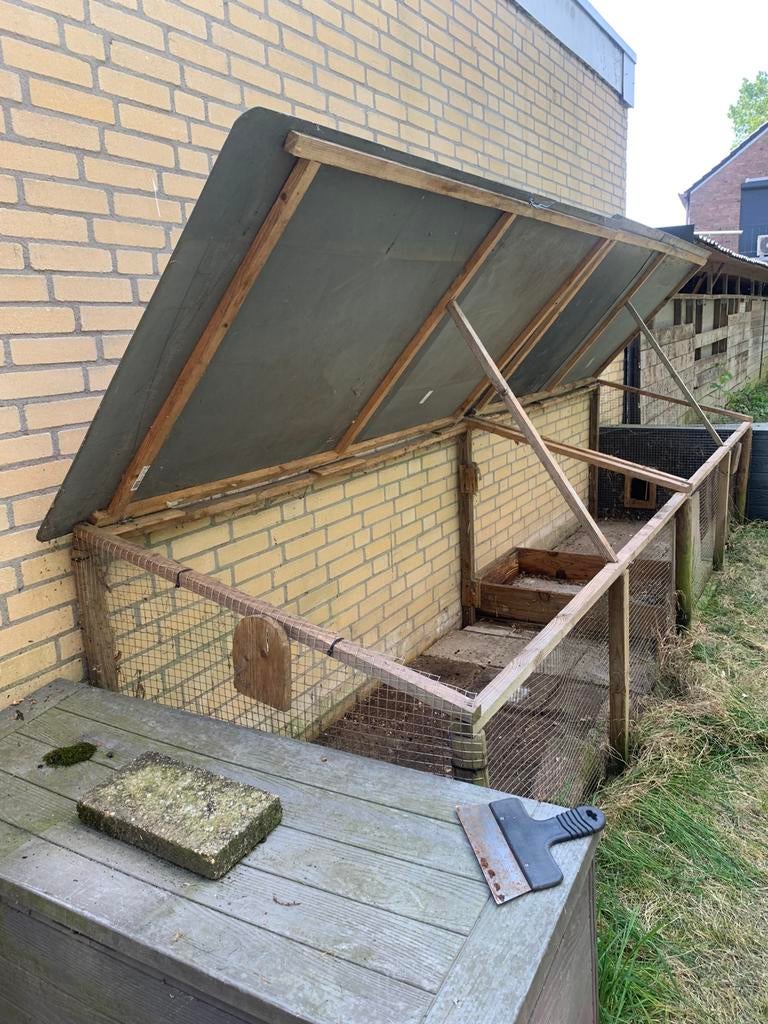 Konijnenren met nachthok, Dieren en Toebehoren, Pluimvee | Toebehoren, Ophalen, Gebruikt, Overige typen