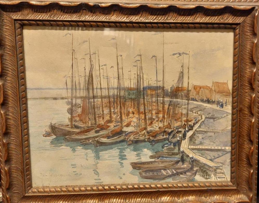 Aquarel Volendam Johannes JOSSEAUD (1880-1935), Antiek en Kunst, Ophalen