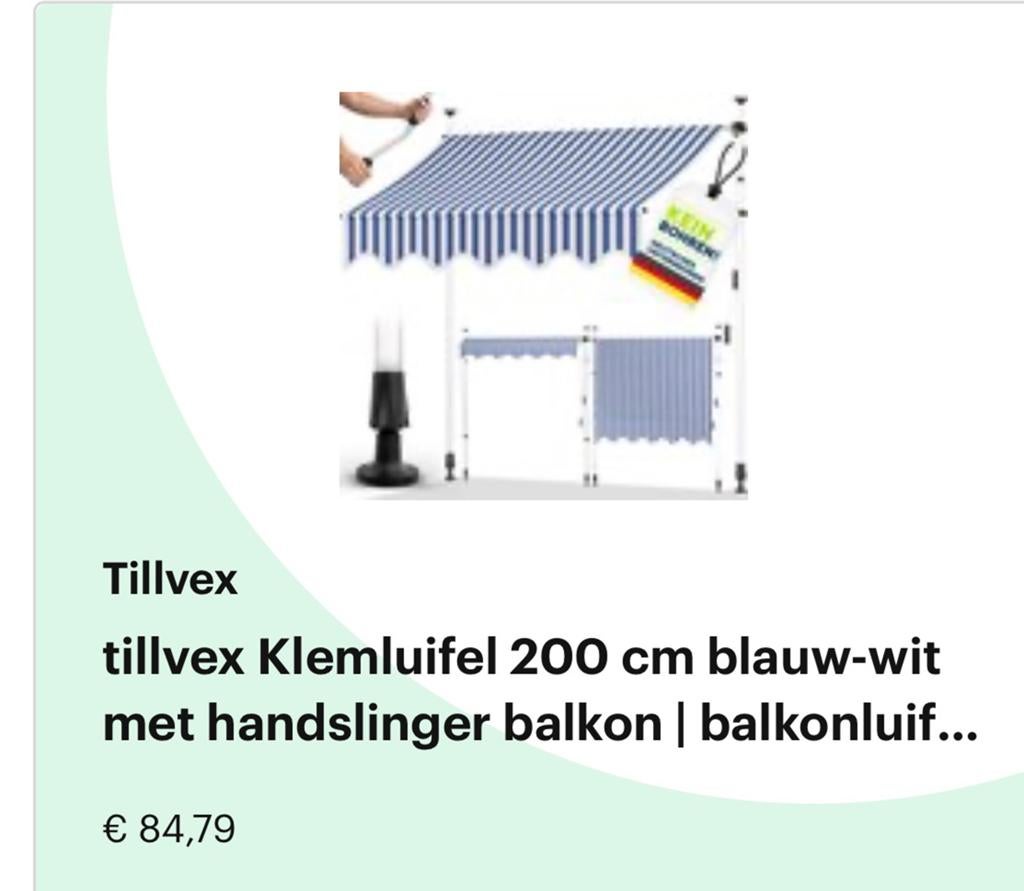 Zonnenscherm, Tuin en Terras, Ophalen of Verzenden, Nieuw, Overige typen