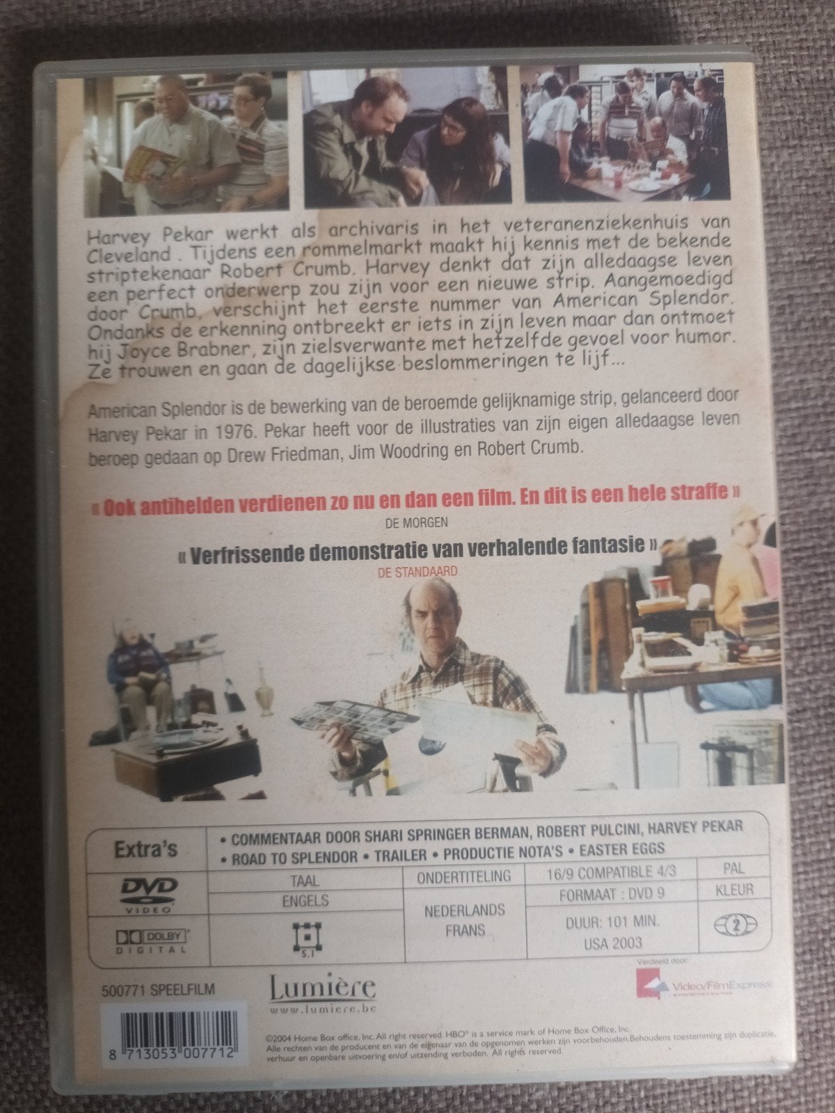 American Splendor DVD - Harvey Pekar biografie, Alle leeftijden, Ophalen of Verzenden, Inclusief doosje, Nederlands