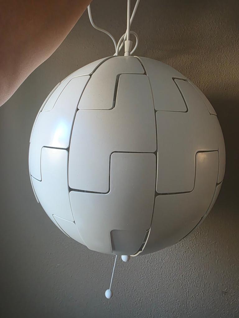 IKEA PS 2014 Plafondlamp - Wit, uitschuifbaar, Ophalen, Gebruikt, Kunststof, Modern, Scandinavisch