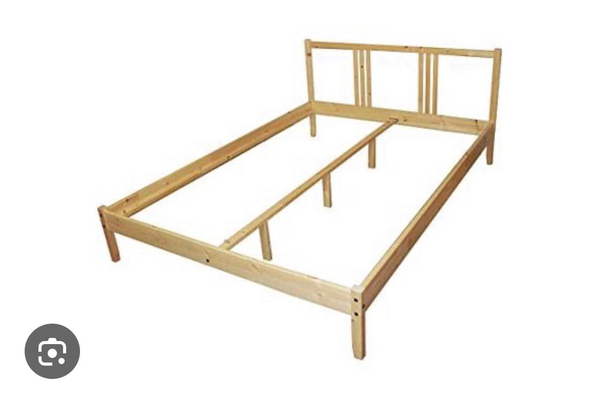 IKEA FJELLSE bedframe van hout, Ophalen, Gebruikt, 140 cm, Twijfelaar