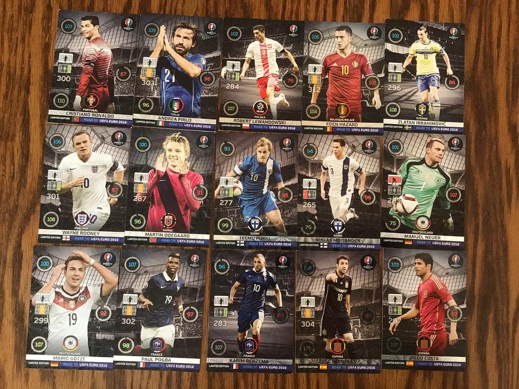 Panini euro 2016 road to france limiteds cards, Verzenden, Zo goed als nieuw, Meerdere plaatjes
