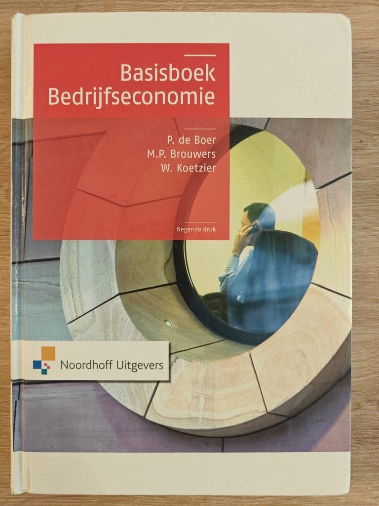 Basisboek Bedrijfseconomie - Negende druk, Gelezen, P. de Boer, M.P. Brouwers, W. Koetzier, Gamma, HBO