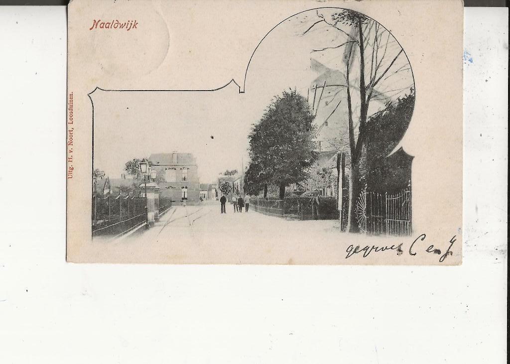 Naaldwijk Molen en spoor GR De Lier 7 aug 1902, Ophalen of Verzenden, Voor 1920, Gelopen, Zuid-Holland