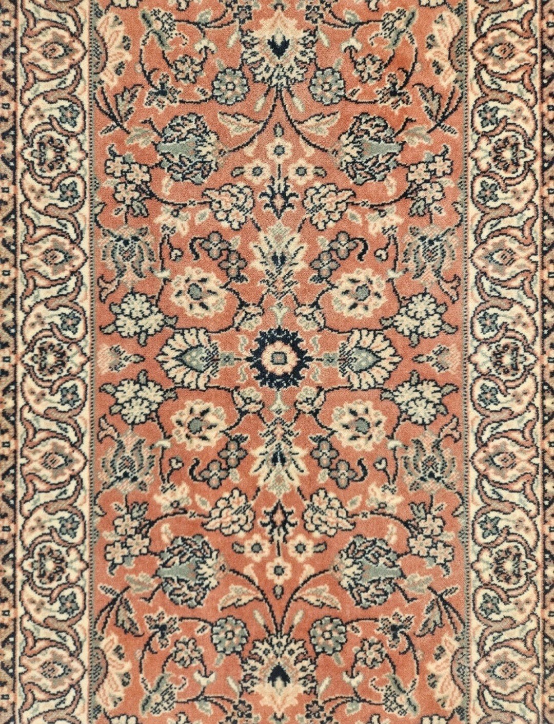 Vintage oosters wol Persia vloerkleed floral pink 66x130cm, Blauw, 100 tot 150 cm, Www.hypepopup.nl, Zo goed als nieuw