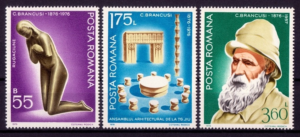 Roemenië, Beeldhouwer, Mi. 3327-3329 postfris, Verzenden, Overige landen, Postfris