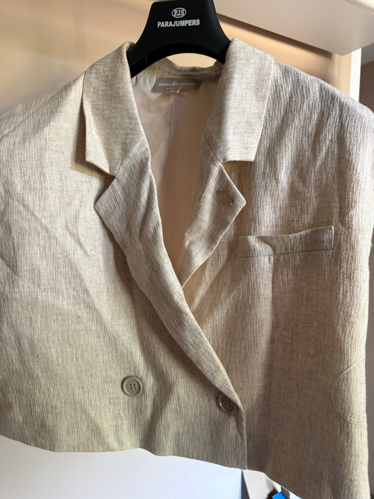 Malelions Mouwloos Jasje Maat M Beige, Maat 38/40 (M), Beige, Ophalen of Verzenden, Zo goed als nieuw