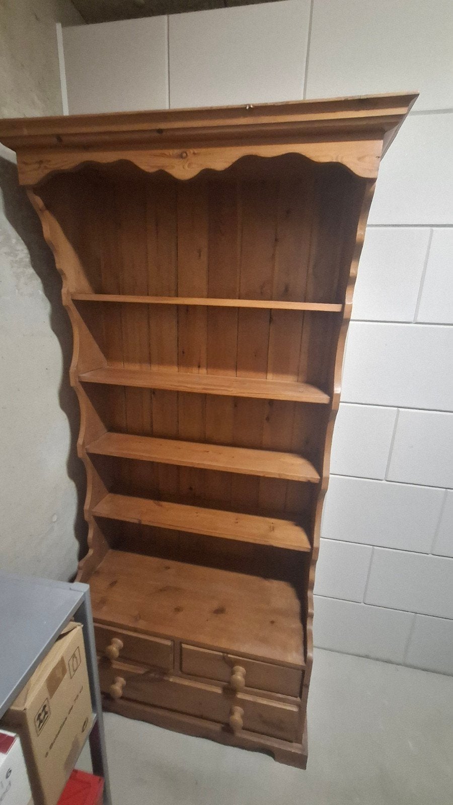 Houten Boekenkast / Dressoir met Lades - 195x91x40 cm, Zo goed als nieuw, 150 tot 200 cm, 25 tot 50 cm, 50 tot 100 cm