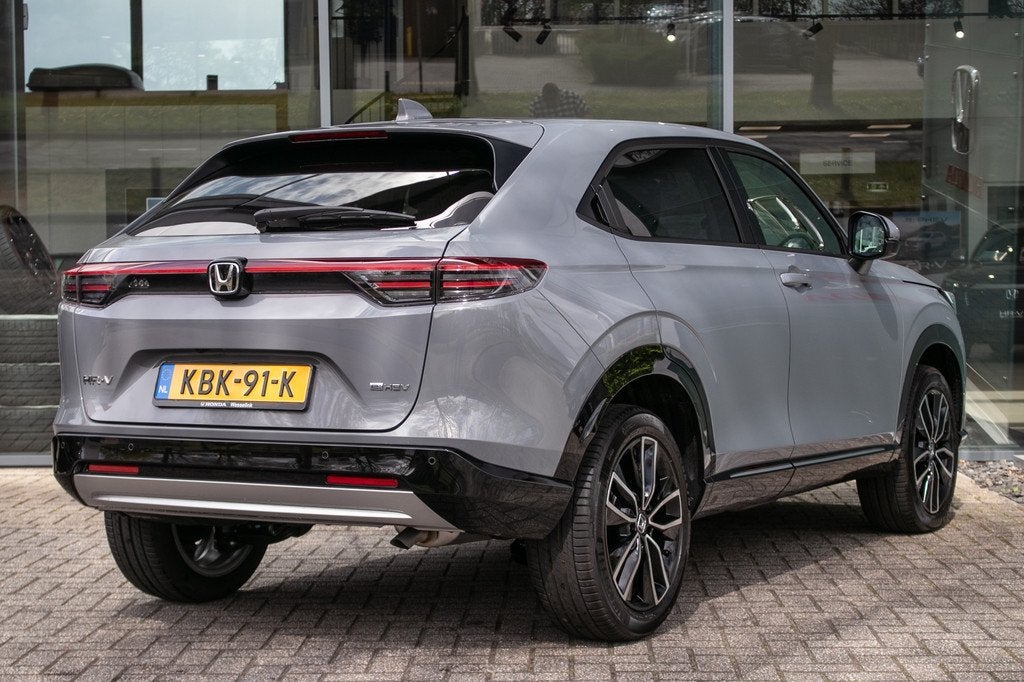 Honda HR-V 1.5 e:HEV Advance - Honda Sensing | Appl cp/Andro, Auto's, Honda, 1380 kg, Zwart, Leder en Stof, Origineel Nederlands