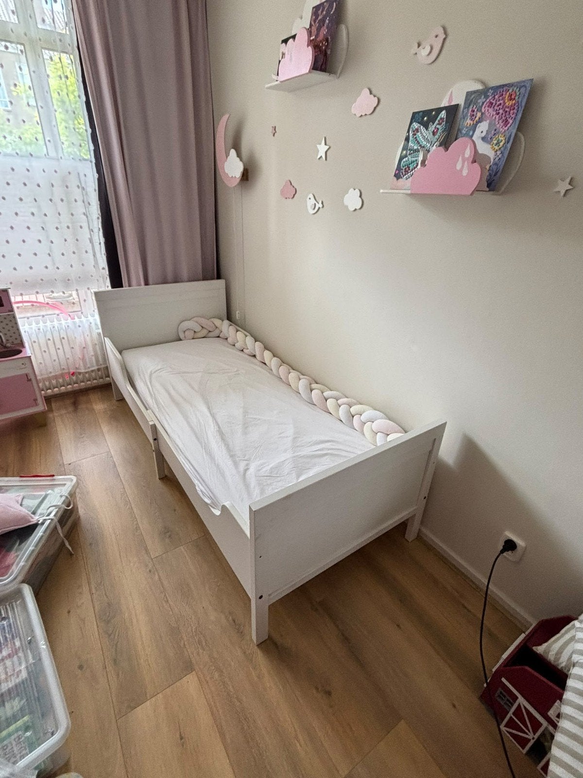 Complete IKEA SUNDVIK Bed Set, 85 tot 100 cm, Zo goed als nieuw, 180 cm of meer, Ophalen