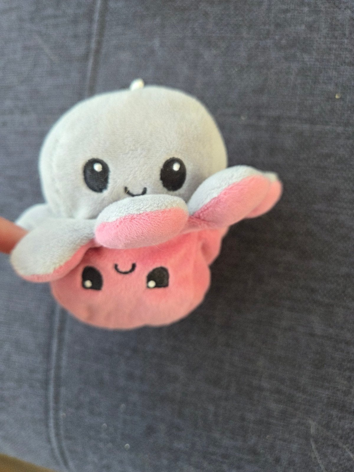 Omkeerbare Octopus Knuffel - Grijs/Roze, Overige typen, Ophalen of Verzenden, Zo goed als nieuw, Meerkleurig