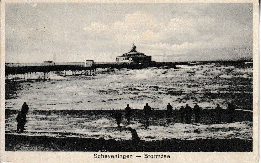 SCHEVENINGEN - STORMZEE, Ophalen of Verzenden, 1920 tot 1940, Gelopen, Zuid-Holland