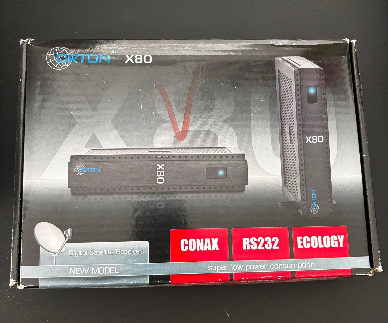 Orton X80 digitale satellietontvanger compleet, Ophalen of Verzenden, Zo goed als nieuw, Decoder