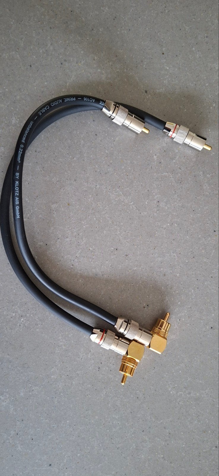 Klotz AIS AC106 RCA interlink kabel - 30 cm, Ophalen of Verzenden, Zo goed als nieuw, Minder dan 2 meter, Interlink-kabel