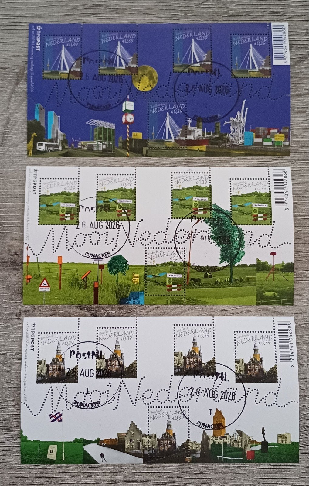 Postzegelvellen Mooi Nederland - 2005, Ophalen of Verzenden, Na 1940, Gestempeld