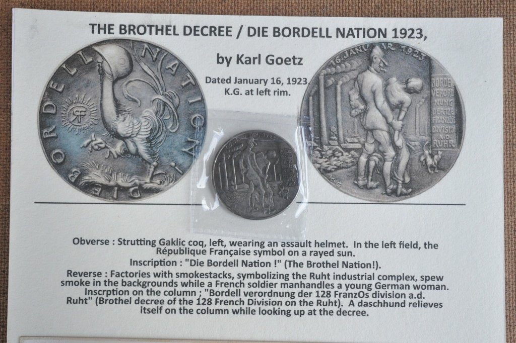 Die Bordell Nation, 1923 protest bezetting Ruhr + foto's, Verzenden, Overige soorten, Duitsland, Foto of Poster