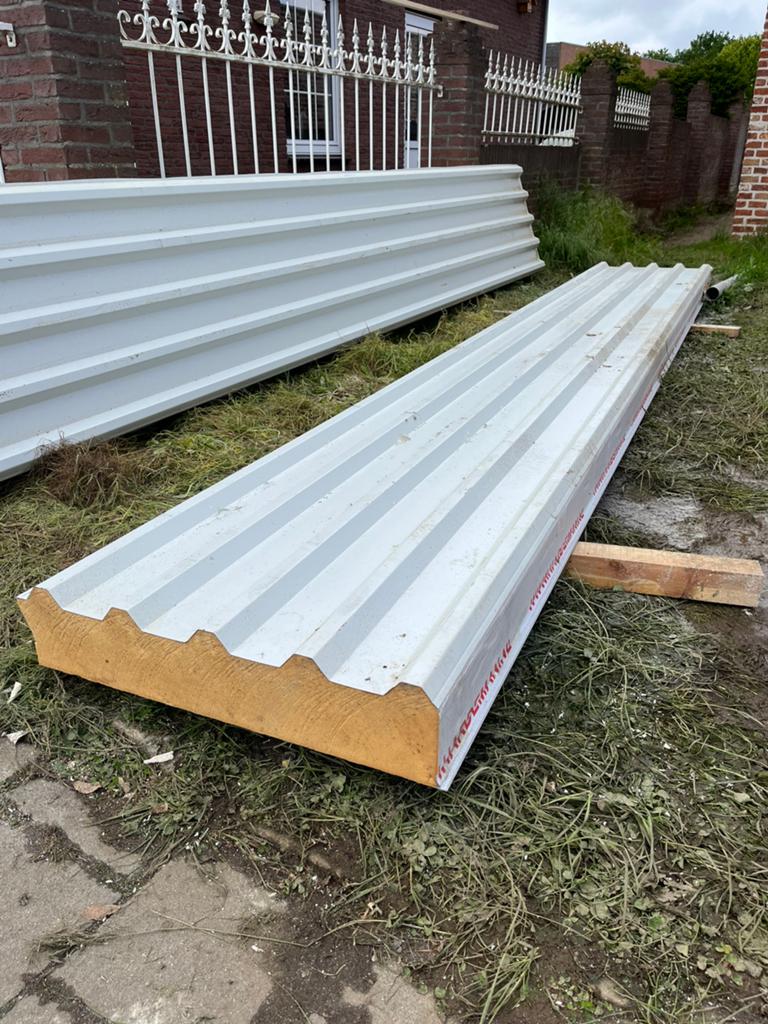 Sandwichpaneel pir 160/130mm hardeman dak wand isolatie wit, Overige kleuren, Nieuw, 5 tot 10 m², Metaal
