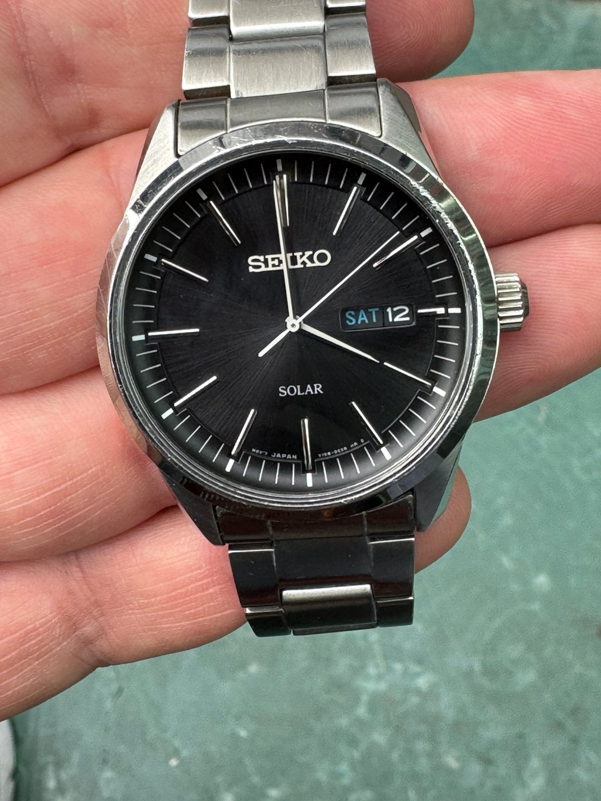 Seiko. solar, Ophalen of Verzenden, Zo goed als nieuw, Staal, Seiko