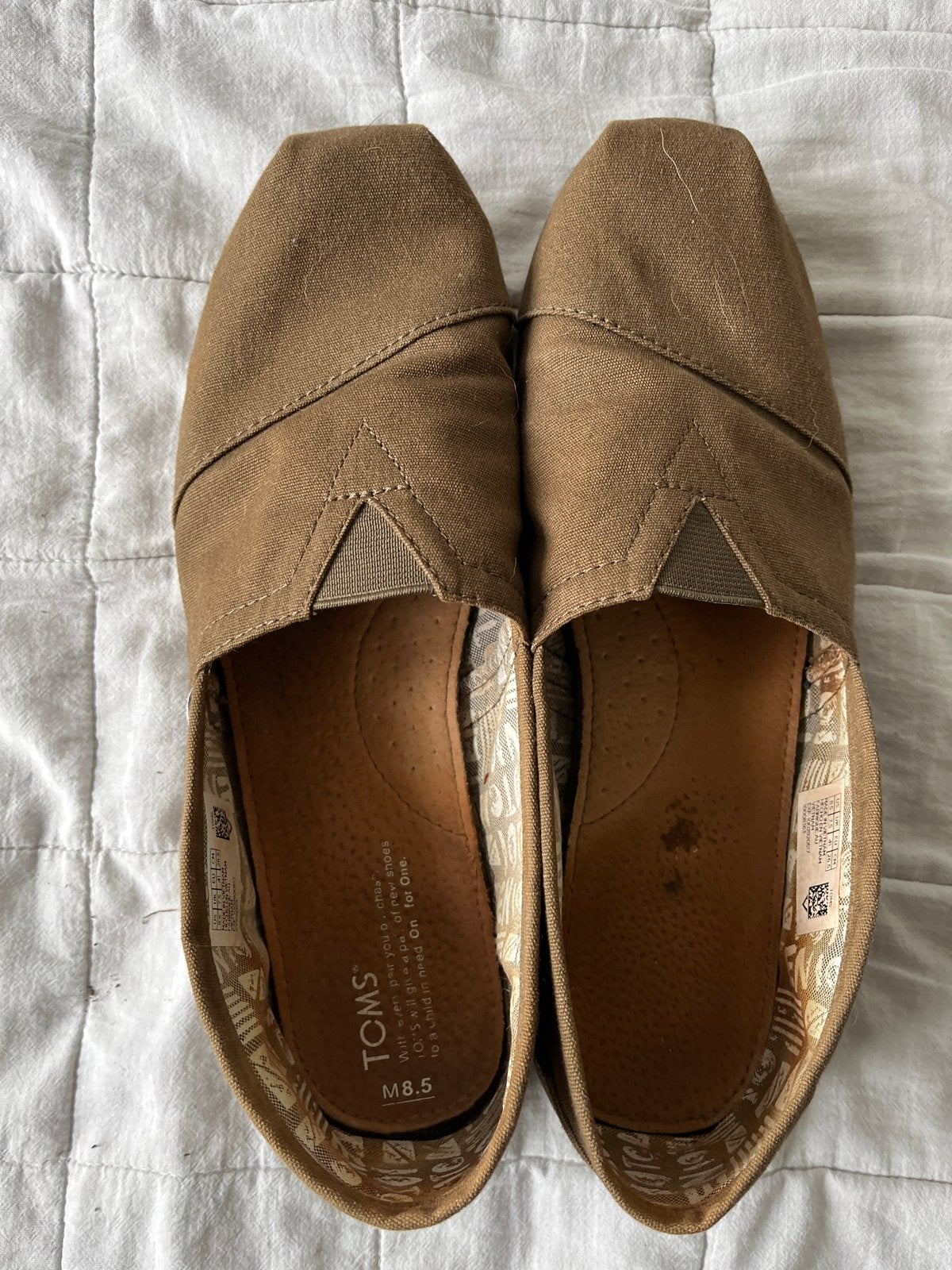 Toms Espadrilles Maat M 8,5 (ca. 41-42), Kleding | Dames, Schoenen, Verzenden, Gedragen, Bruin, Espadrilles of Moccasins