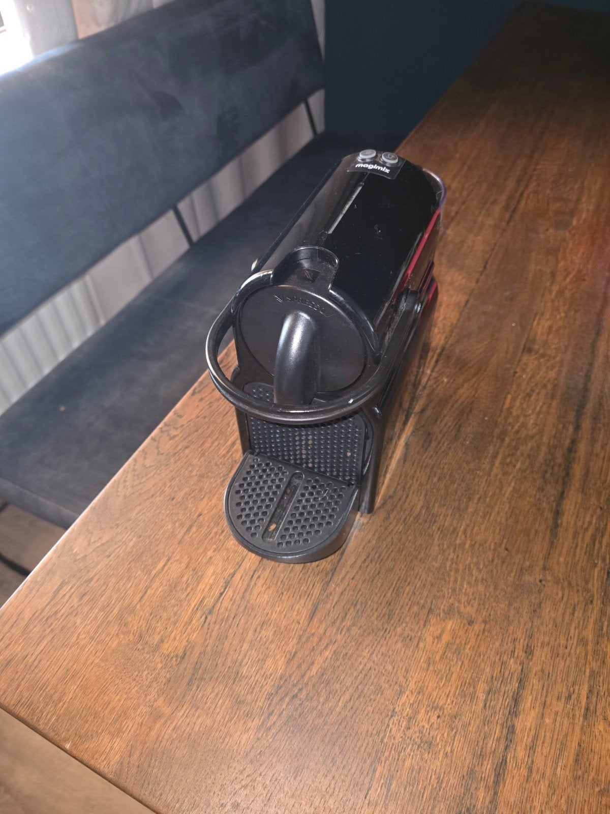 Nespresso Magimix Inissia Koffiezetapparaat Zwart, Witgoed en Apparatuur, Koffiezetapparaten, Ophalen, Gebruikt, Espresso apparaat