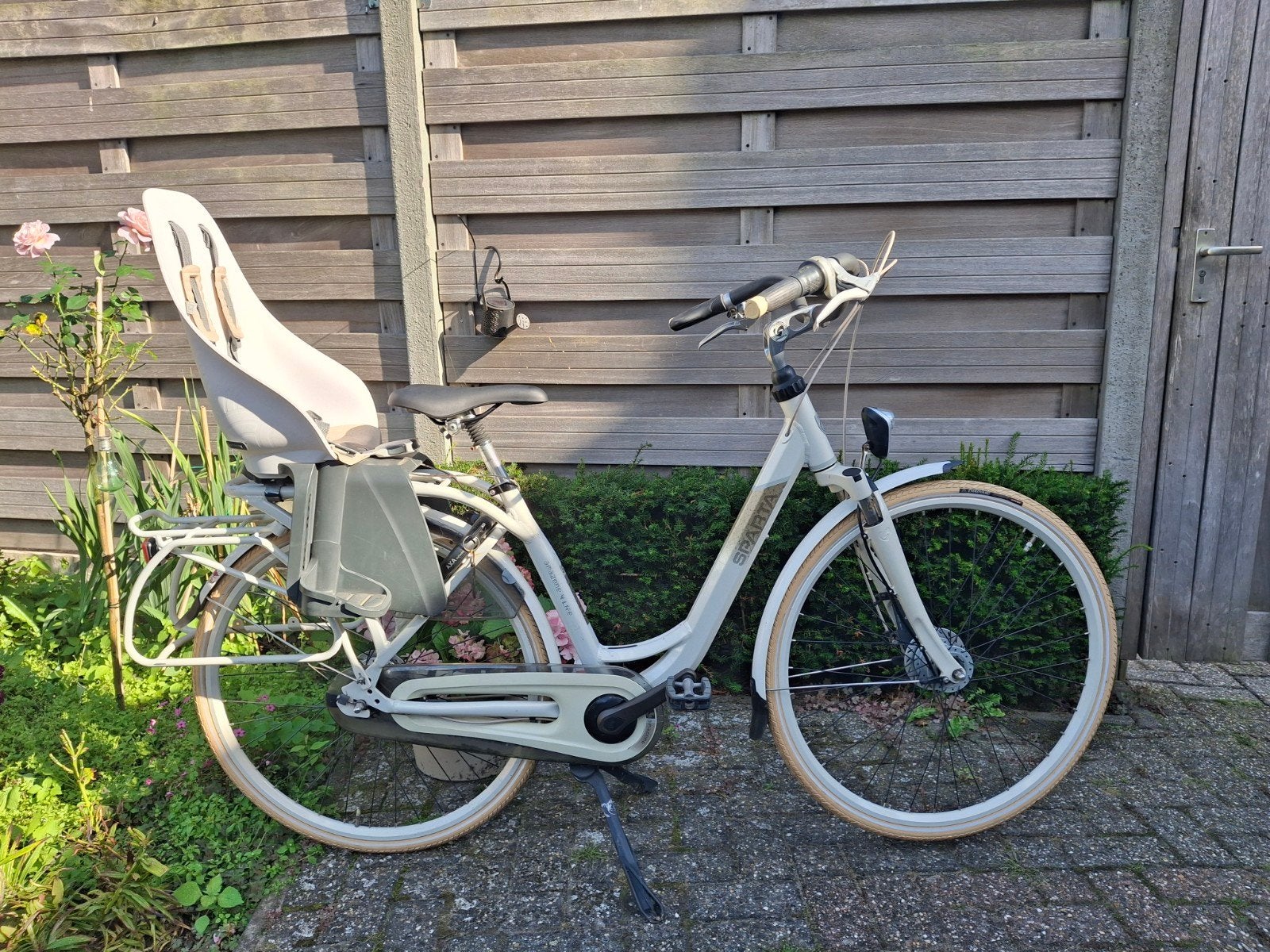 Sparta moederfiets met kinderzitje, Ophalen, Sparta, Velgrem, 47 tot 50 cm