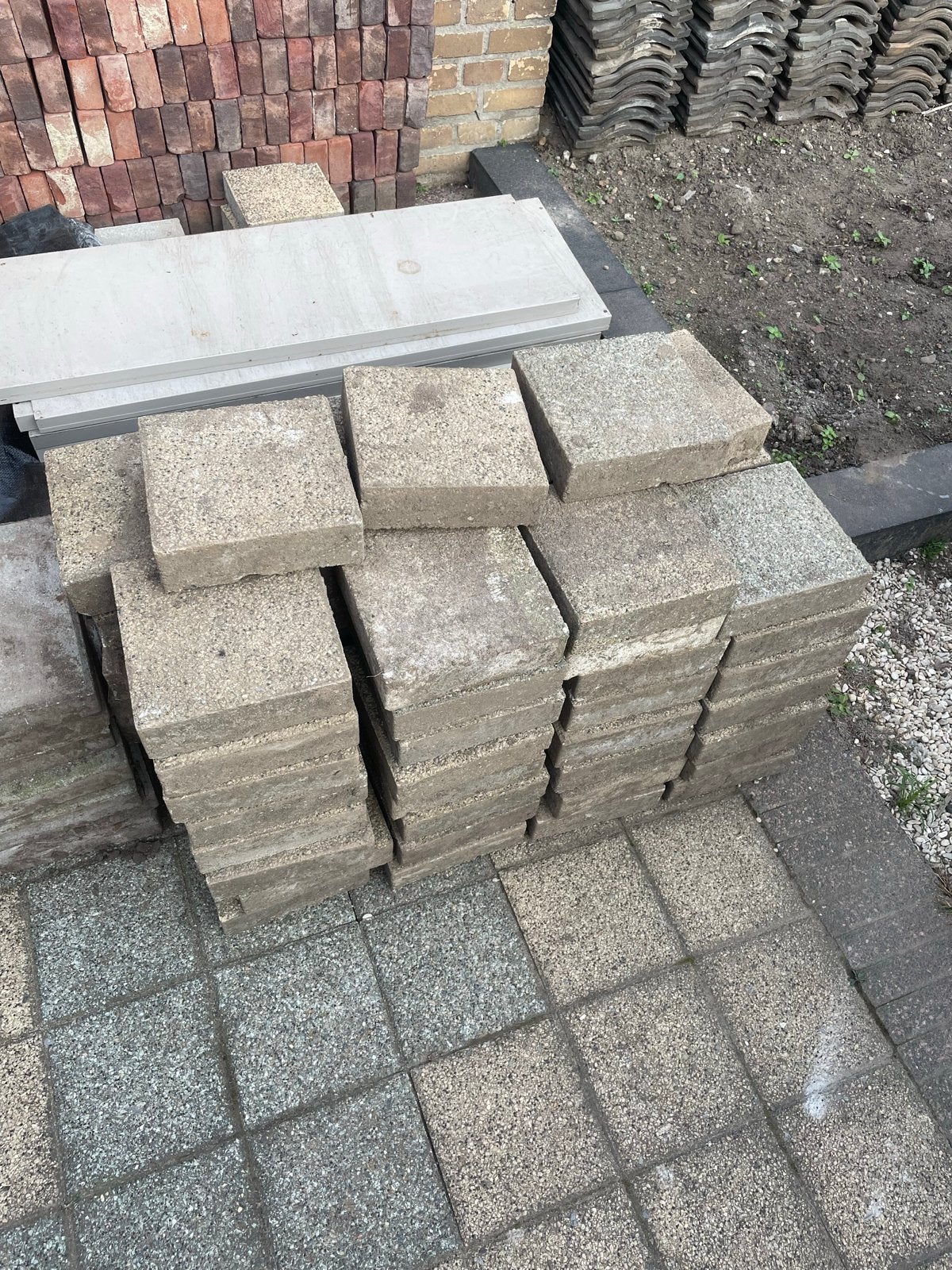 Cobblestones betonklinkers 20x20 cm gratis afhalen, Ophalen, Gebruikt, Klinkers, Minder dan 5 m²