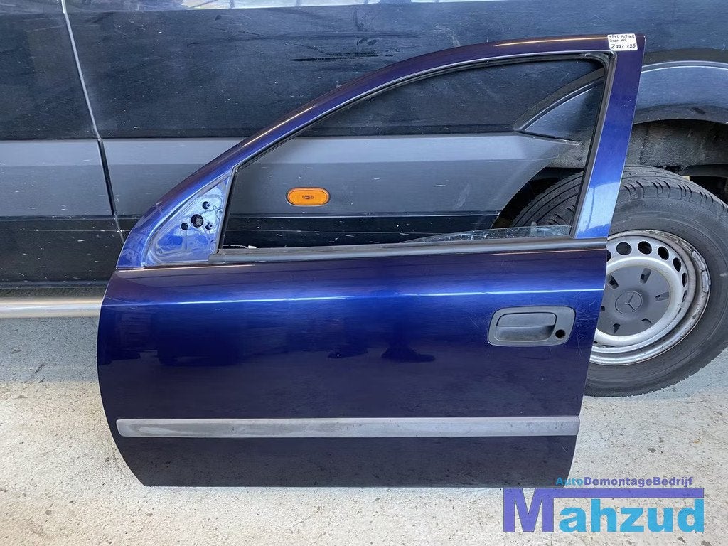 OPEL ASTRA G blauw Z282 links voor deur portier 5 deurs, Auto-onderdelen, Gebruikt, Deur, Opel Automobile GmbH, Ophalen of Verzenden
