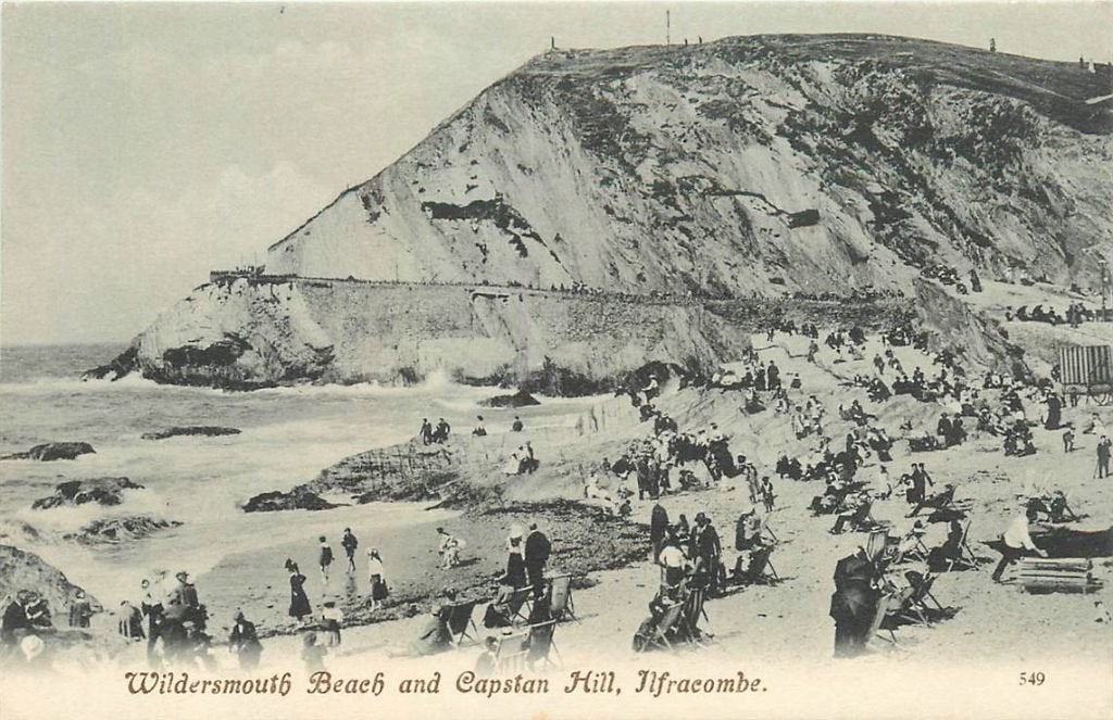 379-084-003 Ifracombe Wildersmouth Beach, Verzenden, Voor 1920, Engeland