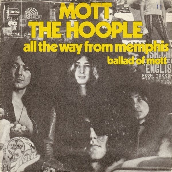 single vinyl   MOTT THE HOOPLE – All The Way From Memphis, Gebruikt, Verzenden, 7 inch, Rock en Metal