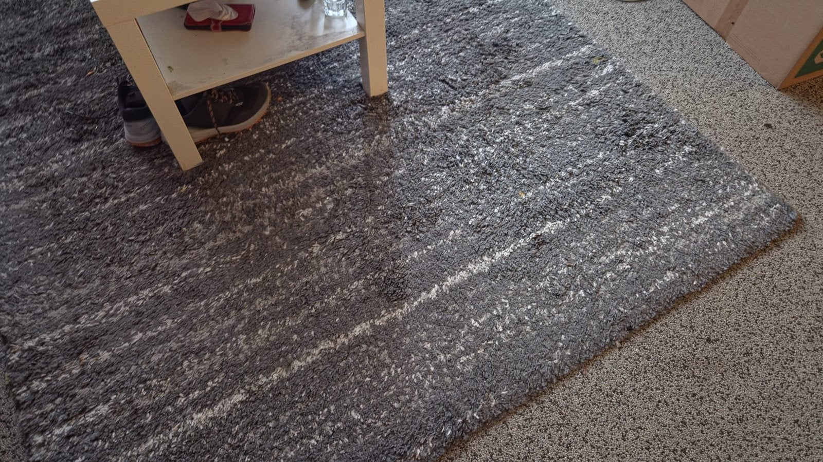 2x vloerkleden, Ophalen, Gebruikt, 200 cm of meer, Grijs