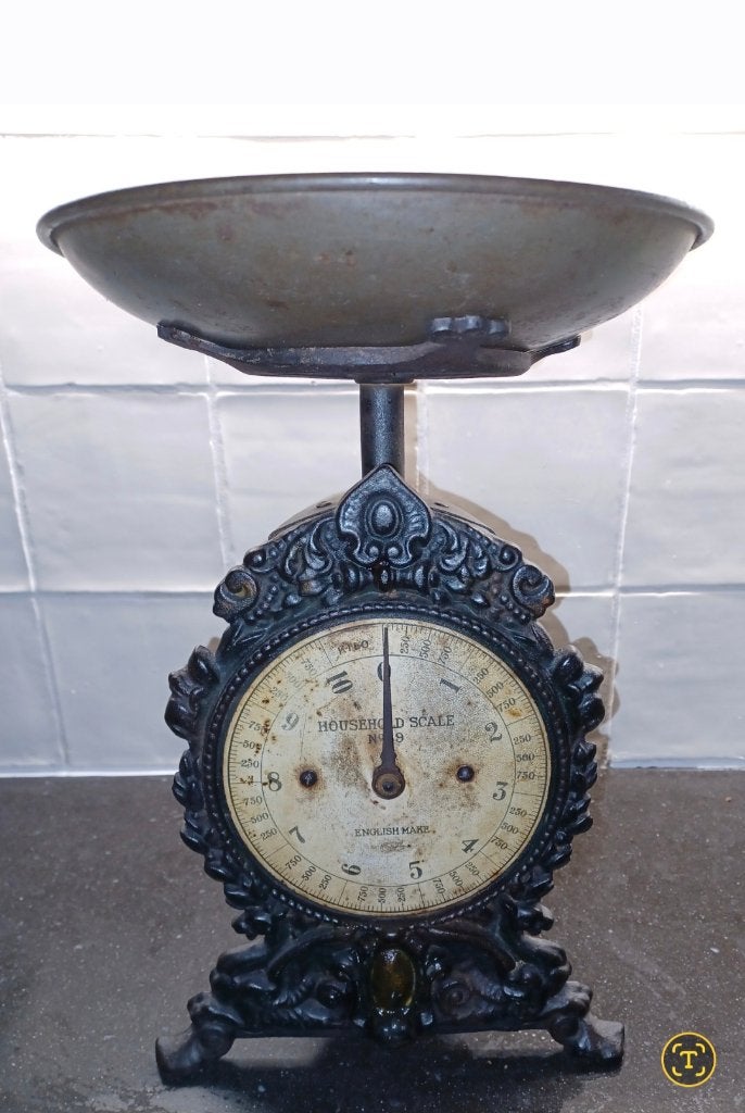Vintage household scale Victoriaanse huishoudweegschaal, Ophalen
