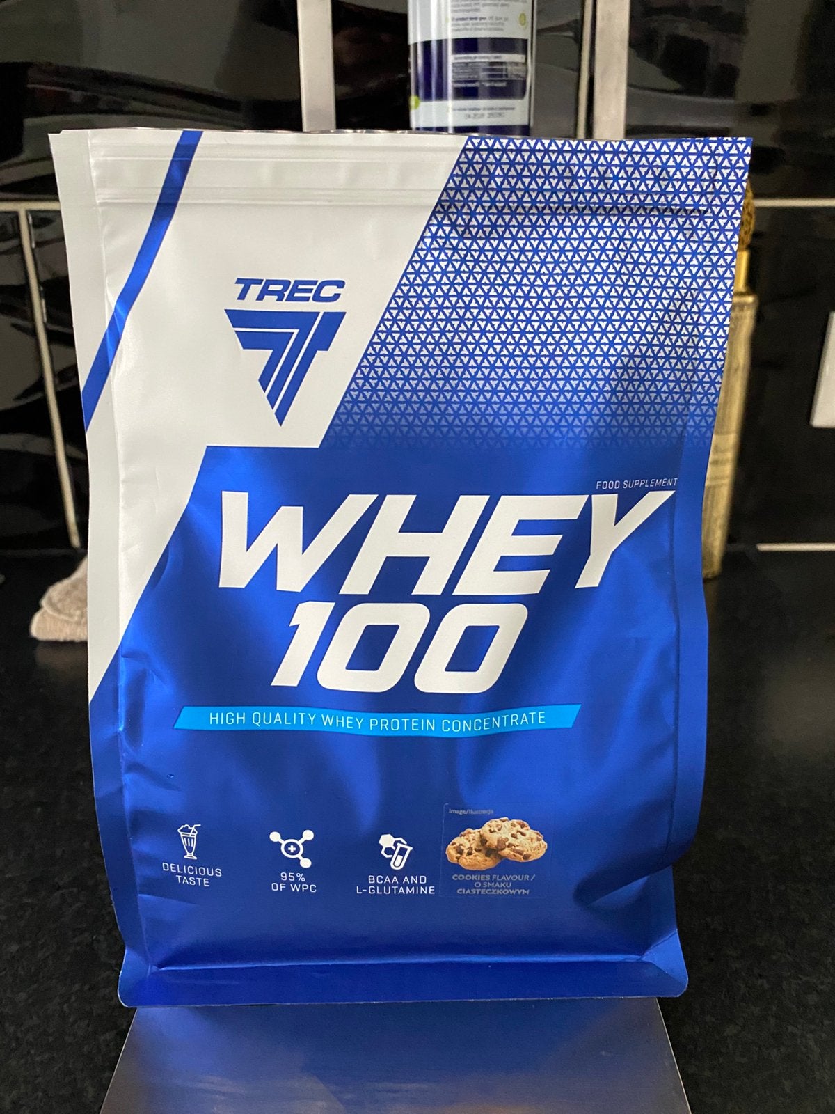 Trec whey 100 choco cookies smaak 600 gram, Ophalen of Verzenden, Zo goed als nieuw, Poeder of Drank