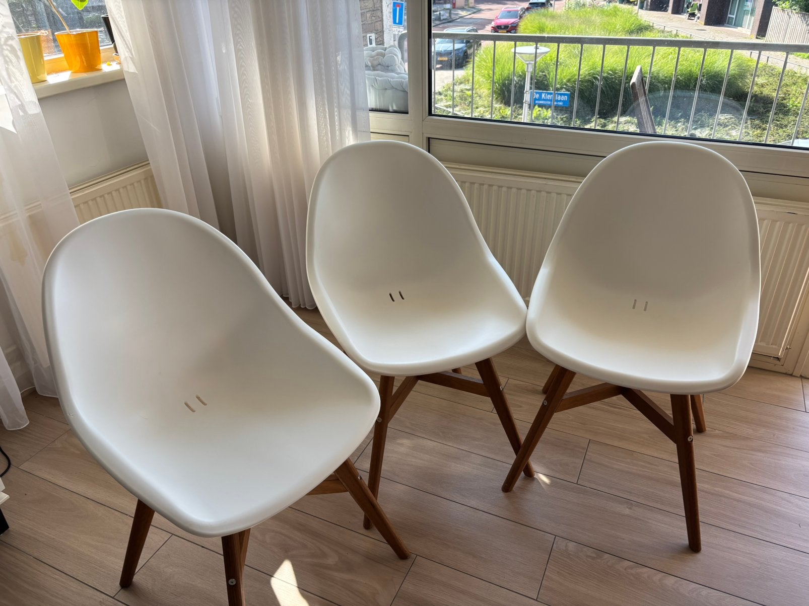 Kuipstoel wit ikea 3 stuks, Drie, Wit, Zo goed als nieuw, Ophalen