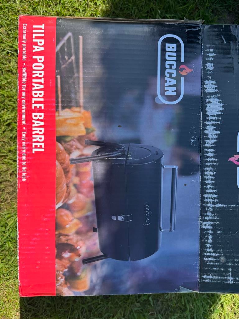 Buccan Barrel BBQ - Draagbare Houtskool Barbecue, Tuin en Terras, Ophalen of Verzenden, Nieuw