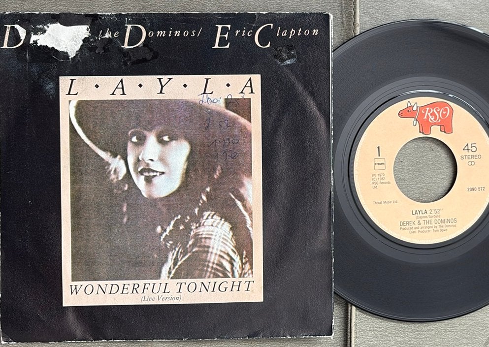 Derek &the Dominos / Eric Clapton - Layla /Wonderful Tonight, Ophalen of Verzenden, Gebruikt, 7 inch, Pop