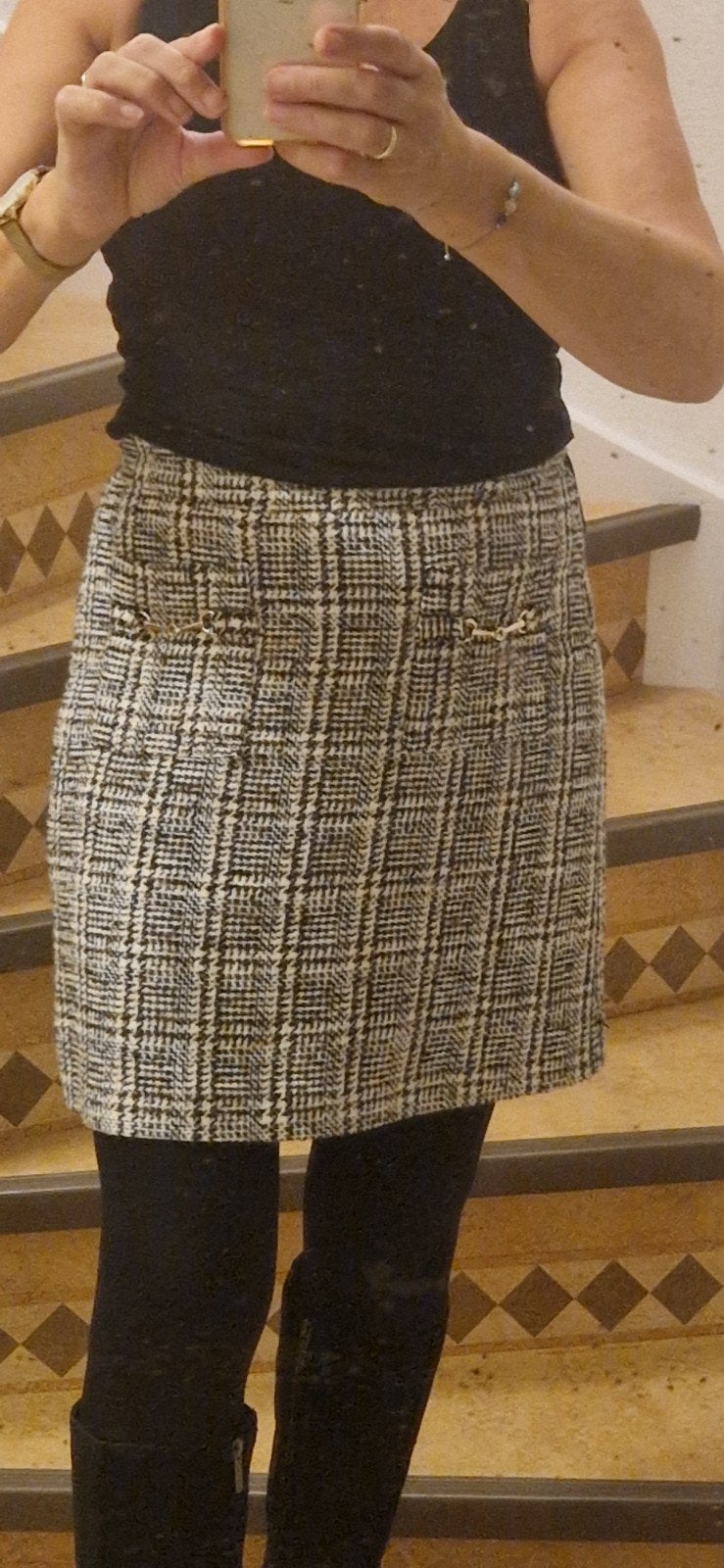 Phase Eight geruite mini-rok  nieuw maat 36 / 38, Nieuw, Phase Eight, Maat 36 (S), Boven de knie