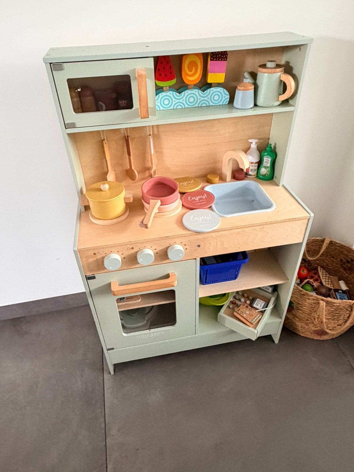 Little Dutch keuken (incl. Verschillende accessoires), Ophalen, Gebruikt, Hout, Speelkeuken