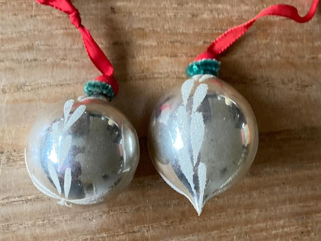 Vintage kerstballen zilver, Diversen, Kerst, Ophalen of Verzenden, Gebruikt