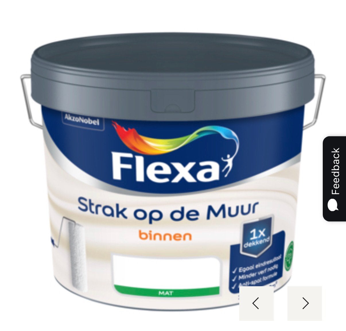 3 potten muurverf van Flexa RAL 1013, Ophalen, Wit, Nieuw, Verf
