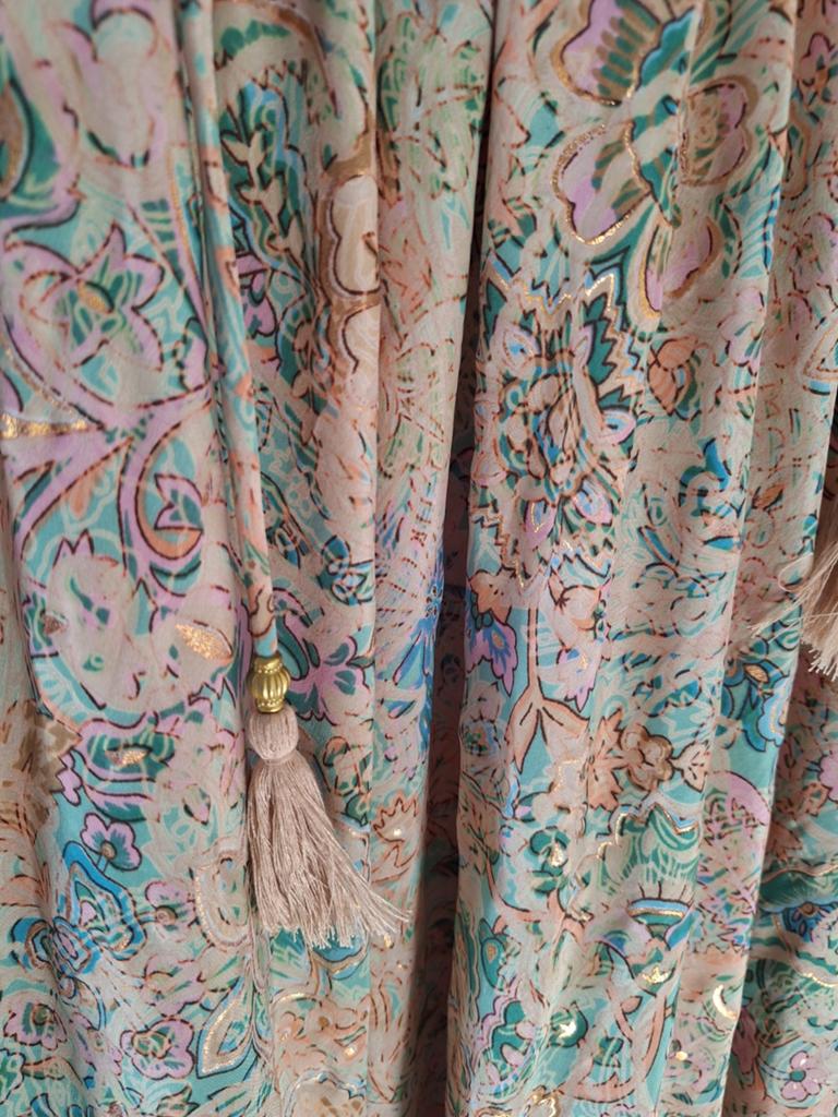 Boho Ibiza Jurk One Size, Kleding | Dames, Jurken, Maat 38/40 (M), Overige kleuren, Ophalen of Verzenden, Onder de knie