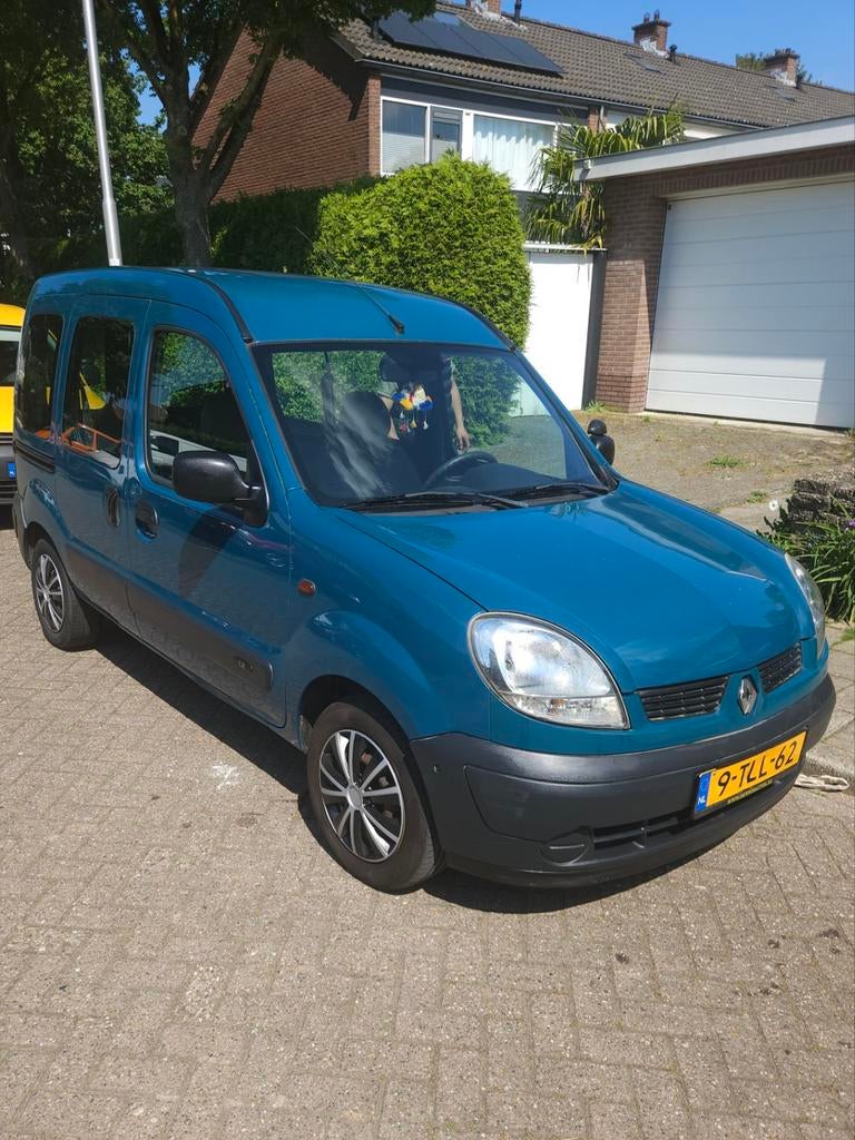 Renault Kangoo 1.2 Breed Auth Euro 2000 2005 Groen, Auto's, Renault, Voorwielaandrijving, 40 €/maand, 58 pk, 14 km/l