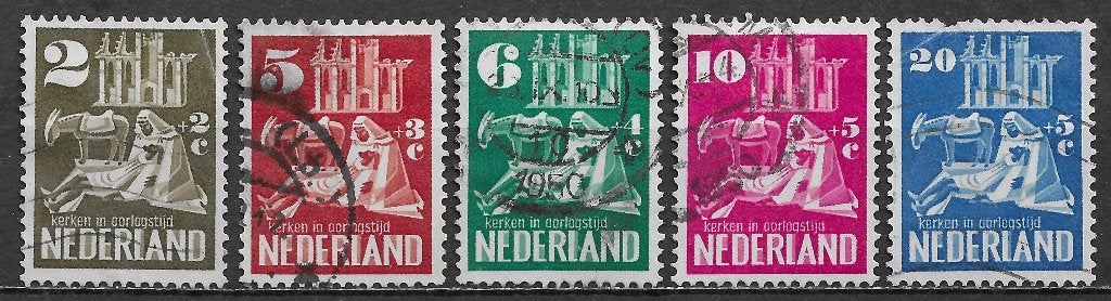 nederland nvph 556-560 gestempeld  (3) cw 40.00 conditie, Postzegels en Munten, Ophalen of Verzenden, Na 1940, Gestempeld