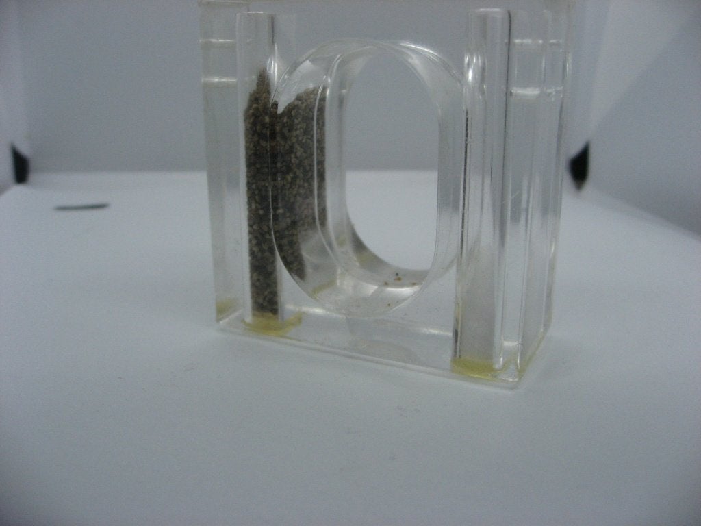 Peper en Zout in plexiglas blokje, Ophalen of Verzenden, Zo goed als nieuw, Kunststof