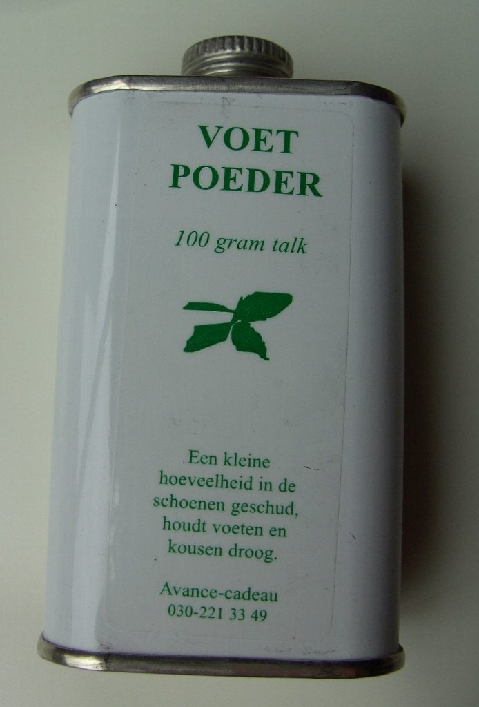 TALKPOEDER VOETPOEDER 100 GRAM IN RETRO BLIKJE 25 stuks, Verzamelen, Ophalen of Verzenden, Nieuw, Overige, Overige merken