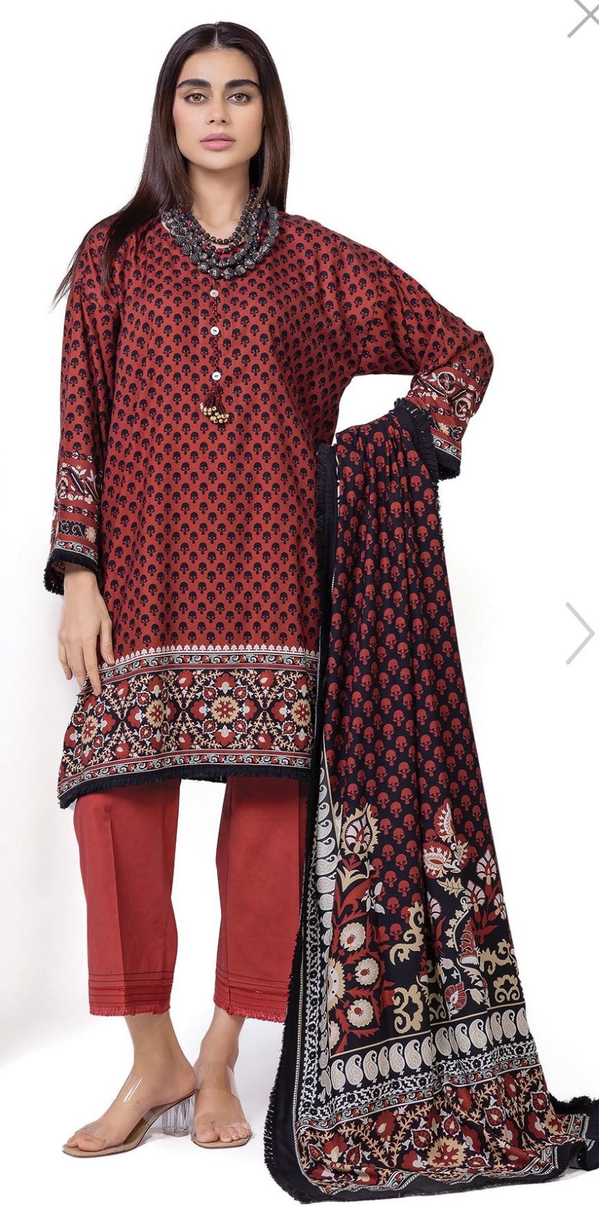 Indian bollywood salwar kameez 3 delig maat 42 Khaadi, Kleding | Dames, Gelegenheidskleding, Ophalen of Verzenden, Zo goed als nieuw