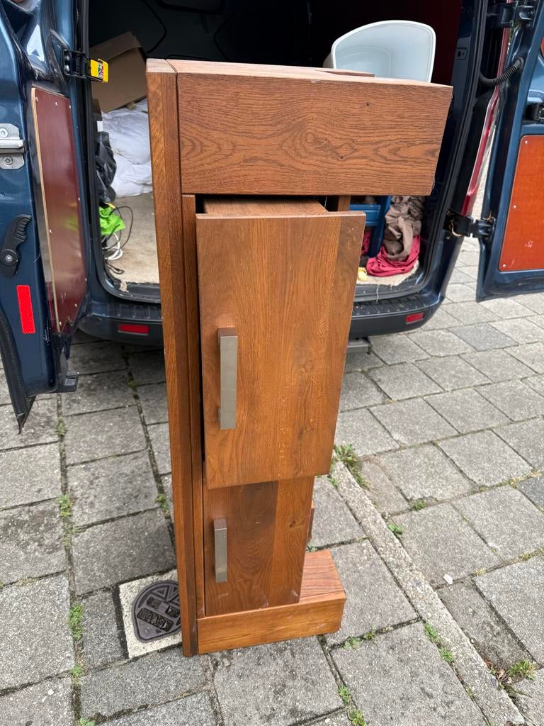 Mooi laag teakhouten dressoir/tv-kast van 1.70m, Gebruikt, 150 tot 200 cm, Teakhout, Ophalen of Verzenden