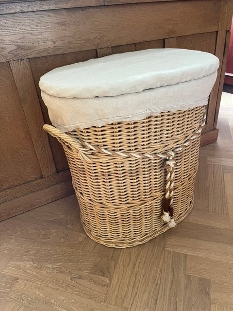 ruime wasmand, Ophalen, Zo goed als nieuw, Beige, Wasmand